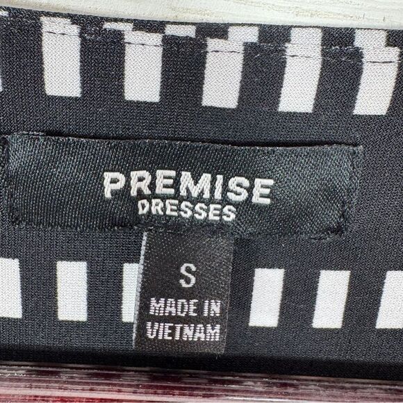 Premise Mosaic Multi Print Faux Wrap Belted Sleeveless Dress Multicolor Small - Picture 10 of 12